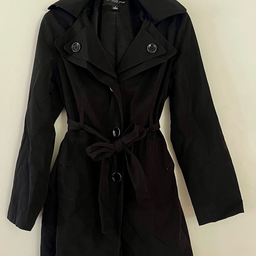 London Fog Classic Black Trench Coat